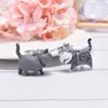 Cute Cartoon Cat Pendant Key Rings Kitten Cat Key Chain Shake Head Car Bag Keychains Creative Jewelry Gift Fashion G1019