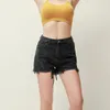 Women's Shorts Women Denim Comfortable Breathable Mini Jeans Summer Female High Waisted Side Seam Washed Ripped Hole