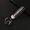 Chaveiros Carro de couro de alta qualidade Chaveiro 360 graus Rotating Horseshoe Key Rings para Ford Fusion Acessórios