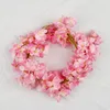 70" / 1.8M Artificial Cherry Blossom Hanging Vine Silk Flowers Garland Fake Plants Leaf For Home Wedding Decor 100pcs/lot Decorative & Wreat