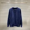 New Letter Embroidery Printed Knit Men's Sweater Simple Loose Round Neck Women's Same Sweater classic designer clothing