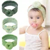 3 pièces, bandeaux à fleurs vertes à points ronds pour bébé actif, nouveau-né, Mini bande donut, accessoire de cheveux élastique doux, printemps 2021