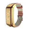 B6 Smart Bracelet casques écouteurs bluetooth montres ceinture en acier / bracelet en cuir fréquence cardiaque sport smartwatch avec boîte de vente au détail