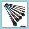 Brushes Hand Tools Home & Gardenbrushes Flame Diamond Sets With Mental Handle Blue Dark Soft Face Make Up Brush Eyebrow Eyeshadow Powder Mak