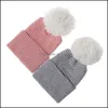 Caps & Hats Accessories Baby, Kids Maternity 10 Styles Double Thickening Newborn Striped For Winter Cotton Warm Crochet Cap Infant Fur Ball