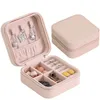Travel Jewellery Boxes Storage Organizer PU Leather Display Case Necklace Earrings Rings Jewelry Holder Portable Packaging & Jewelry Cases
