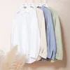 Gevşek Boy Beyaz Gömlek Yaz Bluzlar Tops Kadın Uzun Kollu Erkek Arkadaşı Stil 210421