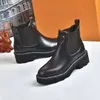 High quality women's boots fashion leather printing Martin boot elastic band banquet women shoes comfortable size 35-41