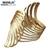 Manilai Mode Punk Design Legierung Flügel Manschette Armreif für Frauen Charme Schmuck Gold Farbe Wrap Armbänder Mode Zubehör BL354 Q0719