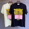 T-shirt ل الصيف المرأة رجل بلايز مريحة مع خطابات حيوان مطبع مصمم قصيرة الأكمام سيدة تي شيرت عارضة قمم الملابس 2 ألوان M-2X السريع