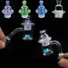 2021 Mais novo 25mm quartzo banger prego com colorido girando carboidrato e ruby ​​terp pérola fêmea masculino 10mm 14mm 18mm para água Dab Rig Bong