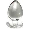 125 * 66mm enorme DMAPH Crystal Glass Zwart / Roze Glas Dildo Anale Dilation Butt Plug Sex Toys voor Mannen / Dames Big Ass ButtPluugp0804