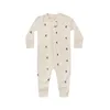 Impression à manches longues en coton zipper les grenouillères Cactus Moon Stripe Baby Baber Footless Pyjamas Enfant Sleep and Play Suit 3-24 mois