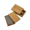 Opbergdozen Bakken Push-Pull Closed Switch Primary Paint-Free Bamboo Doos Creatieve Square Speelkaart Houten Custom Universal