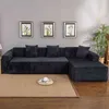 Velvet Plush L Shaped Sofa Cover for Living Room Elastic Corner Slipcover Chaise Longue Couch Stretch 211207