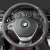 Para BMW 3 Series 5 Series GT 320LI 525LI x1 x3 x5 x6 DIY personalizado Fibra de carbono de couro mão-costurada carro interior capa de volante