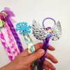 Accessori per parrucche per capelli per bambini Ragazze Unicorno Treccia Elastici Fasce per capelli Cravatte in corda Coda di cavallo Copricapo Farfalla Fascia M3951