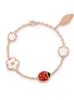 Fanjia cky armband sterling Sier Seven Star Dybug Five Flower Armband Pted 18k Gold High Fashion Clover Female3134989
