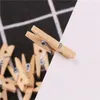 50PCS Kolor ubrania Pegs Haczyka Housowe drewniane klip do przechowywania Folder 253545 mm drewniany odzież Pinki dekoracyjne PEG6131299