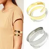 2020 Mode Senaste Övre Arm Armband Bangle Cuff Enkel Guld Silver Pläterad Järntråd Justerbar För Kvinnor Q0719