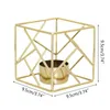 キャンドルホルダークリエイティブアイアンアートローデレッズノルディックレトロスタイルの幾何学的な家の小家具装飾ティーライトホルダー