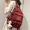 Женщины водонепроницаемый нейлон рюкзак вышивка милый колледж школьная сумка девушка Kawaii студент рюкзак мода книга леди сумка 210922