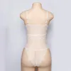 Kadın Tulumlar Tulum Beyaz Kadın Bodysuits Seksi Lace Up Kolsuz Vücut Takım Elbise Sıska Babydoll Bayanlar Tops Derin V Yaka Mujer Oymak