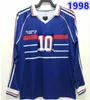 Maglia manica lunga FRANCIA 10 ZIDANE HENRY MAILLOT DE FOOT Maglia da calcio Maglia Thailandia Qualità 1998 FRANCIA RETRO VINTAGE Maillots de football