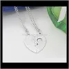 Pendentifs livraison directe 2021 coeur brisé je t'aime collier amis pendentif amoureux Couple cadeau bijoux chaîne colliers Nt4Uw