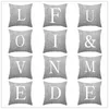 housses de coussin alphabet