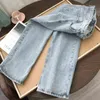 Männer Jeans Voller Länge Denim Blau Plus Größe 3XL Koreanischen Stil Lose Freizeit Solide Einfache Allgleiches Mode Männliche Hosen neue Fit G0104