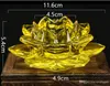 7 Colors Buddhist Butter Oil Lamp Glass Lotus Candle Holders Wedding Party Table Centerpieces Candlestick Glass Candle Stand Tea Light Holder