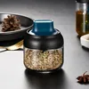 Köksburk Spice Jars med lock Salt Shaker Pepper Shakers Set krydda arrangörsås Oljekåpa behållare lagring