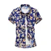 Summer Korean Fashion Floral Shirts Casual Beach Short Sleeve Chinese Cotton Flowers Shirt Big Size 5XL 6XL 7XL 210528