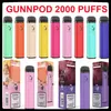 Gunnpod-Zigaretten-Einweg-E-Zigaretten-Device-Kit 2000 Puffs 1250mAh-Batterie 8ml Pod-Stick Vape-Stift