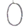 Кулон ожерелья красочные фиолетовые акриловые сердца ожерелье имитация жемчужина женские друзья вечеринка мода элегантные украшения подарок