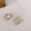 Mengjiqiao Korean Fashion Design Delicate Zircon Heart Rings for Women Girls Mid Finger Knuckle Elegant Jewelry Gifts