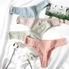 Finetoo Women's Underpants Sexy Lingerie Katoen G-String 3 stks Slipje Comfortabel Thong Low-rise Underwear Dames String Intiem Y0823