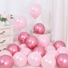 Decoração 12 pçs/lote balão rosa vermelho rosa prata metal balão chá de bebê aniversário decorações de casamento globos de ar