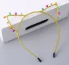 Jul Jingle Bells Cat Ears Headband Holiday Decoration New Year Party Hair Hoops för Women Girl Gold Silver