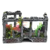 Decoraties Metermall Aquarium onderwater hebben antieke Romeinse kolom Ruins Europese kasteelornamenten voor vissenkom