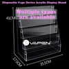 Présentoir en acrylique pour cartouches de stylo vape jetables Pods Dispositif assemblé Multi Types Couches Cigs Accessoires Vapeur e-Cigarettes Boutique Détail du magasin Vente en gros