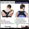 Corrector Shoulder Back Support Bandage Adjustable Posture Clavicle Spine Upper Lumbar Correction Belt 4Dkqp V3Lwq