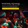 Samochód gwiaździste niebo lampa projekcyjna muzyka rytm atmosfera LED Light USB sterowanie głosem kolorowe migające magiczna kula świetlna