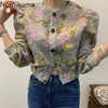 Nomikuma Autumn Vintage Sweater Women Single Breasted Long Sleeve Flower Cardigan Female Sueter Mujer Korean Fashion 3d249 210514