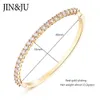 Jin&ju High Quality Fashion Jewelry Bangle Bracelets for Women Rose Gold Color Plated Bangles Grilfriend Birthday Gift Q0720