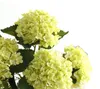 Künstliche Hortensien-Seidenblume mit Stiel und Blatt für Hochzeitsdekoration, Heimdekoration, Hochzeitsstrauß in Weiß, Grün, Rosa, Königsblau