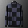 Leisure Blue Bee Mens Trui Cardigan Britse Stijl Fall Gebreide Cardigan Trui Trend Merk Mode Plaid Cardigan Jas Mannen 211006