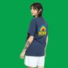 Designer Rainbow Letter Printing kortärmad avslappnad T-shirts Löst par toppar för kvinnor och kvinnor