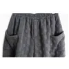 [EAM] Kieszenie kropki elastyczne talia harem spodnie luźne dopasowanie spodnie damskie kobiety moda wiosna lato 1dd8201 210512